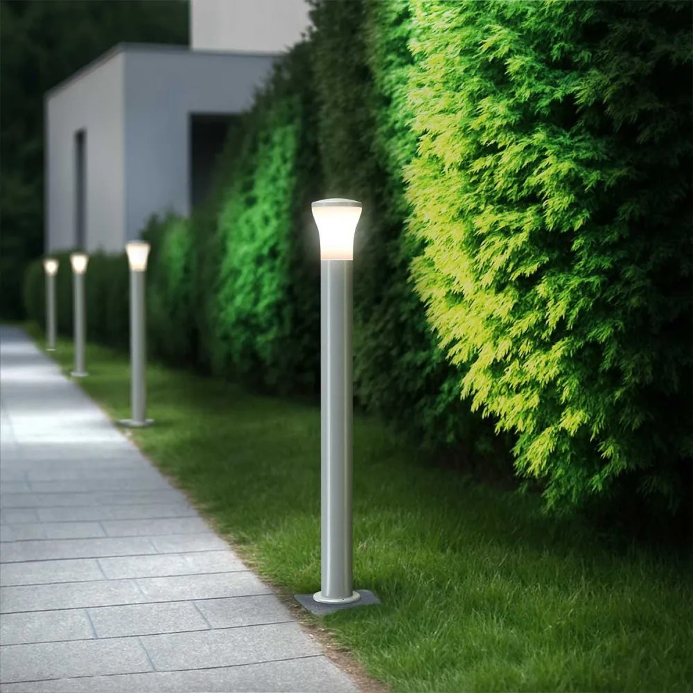 Paletto da Giardino 100cm, Acciaio Inox, IK06, IP54, E27, Serie DELTA Colore Inox