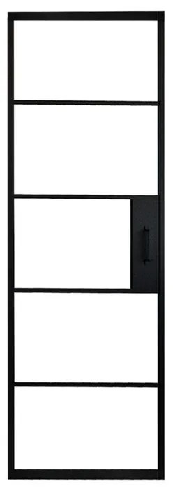 Anta per porta scorrevole ARTENS Cloe in alluminio nero L 86 x H 215 cm reversibile