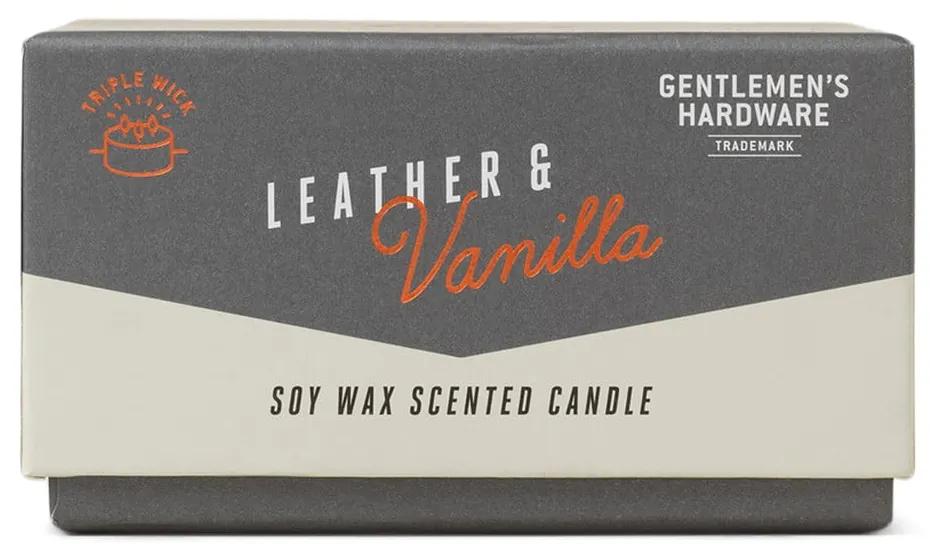 Candela di soia profumata tempo di combustione 40 h Leather &amp; Vanilla - Gentlemen's Hardware
