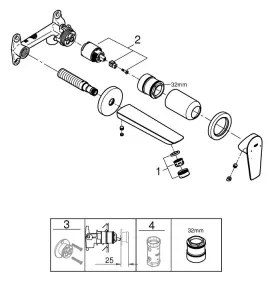 GROHE 20474001 - Miscelatore per lavabo 177 mm, cromo lucido