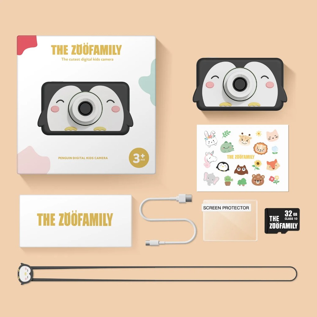 Macchina fotografica digitale per bambini ZOO Friends - pinguino