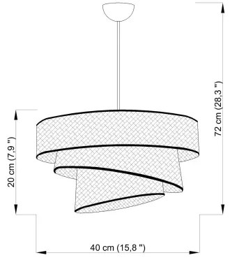 Lampadario a sospensione con cavo COUPER 1xE27/60W/230V crema/cromo lucido