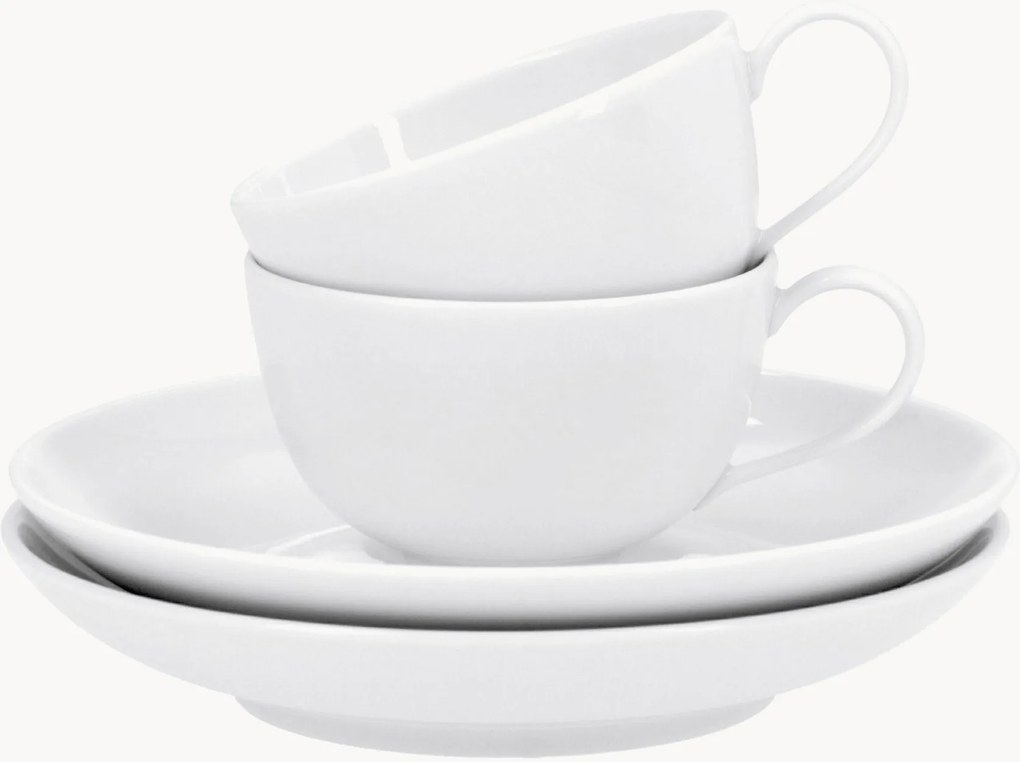Set di 2 tazzine da caffè fatte a mano con piattino Urbino