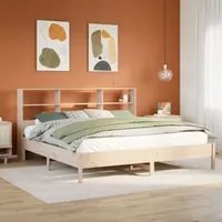 Letto Libreria senza Materasso 180x200 cm in Legno di Pino 3322861