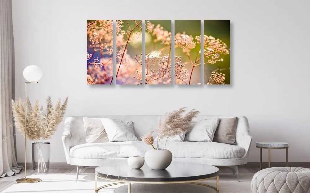 Quadri 5 pezzi – Natura morta di fiori