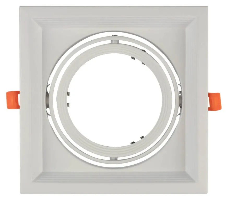 Faro da Incasso Orientabile Bianco - 1 lampada AR111 Foro 165x165mm