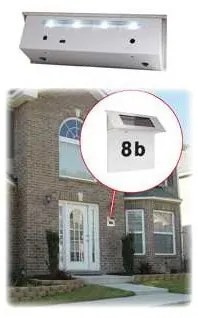 Numero civico solare a LED 600 mAh