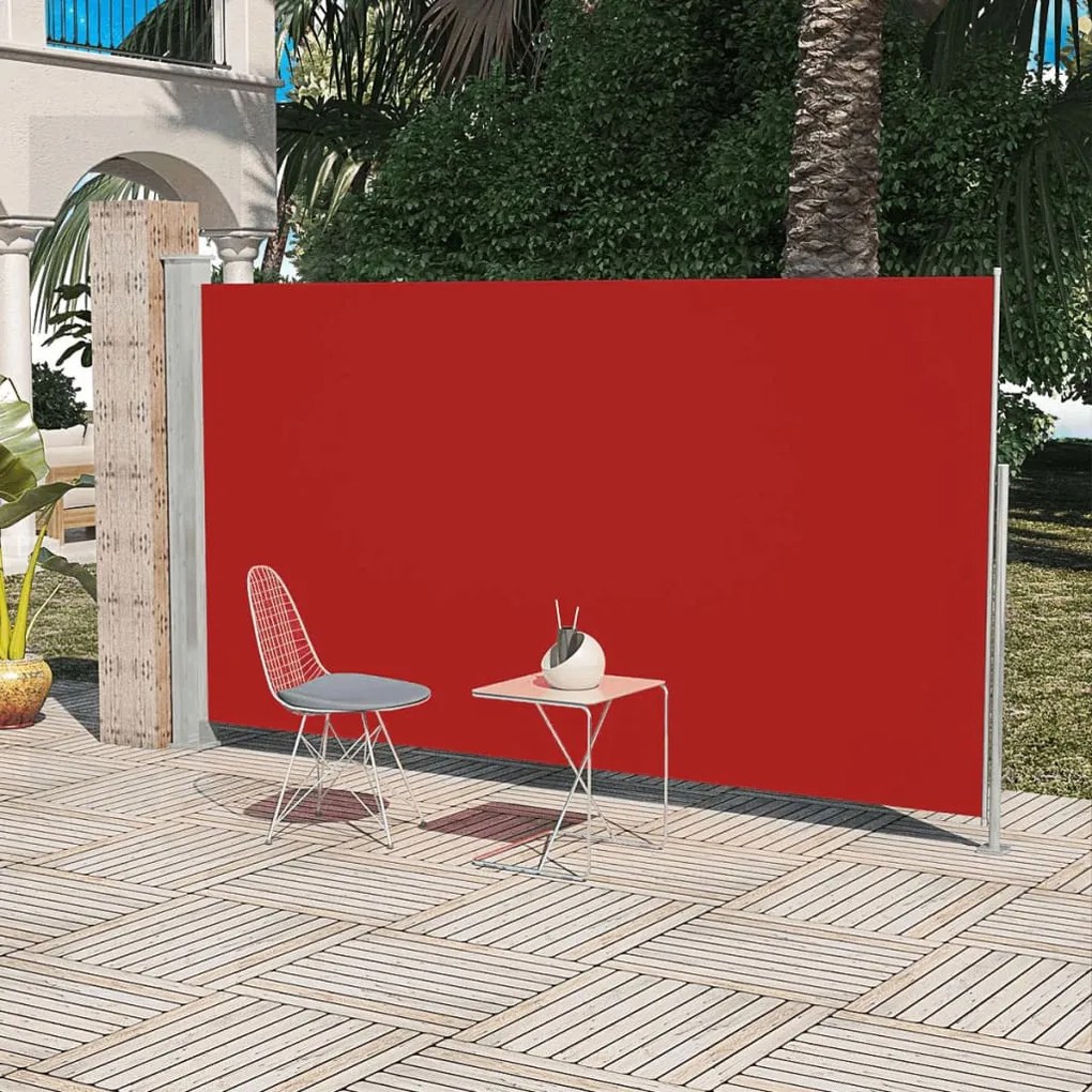 Tendalino Laterale Per Patio Terrazzo 160 X 300 Cm Rosso /
