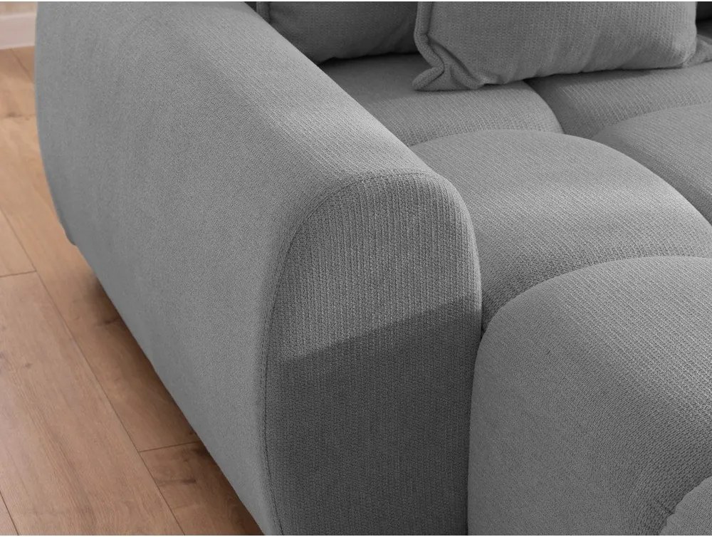 Divano angolare grigio (con penisola a sinistra/con chaise lounge) Albane – Ropez