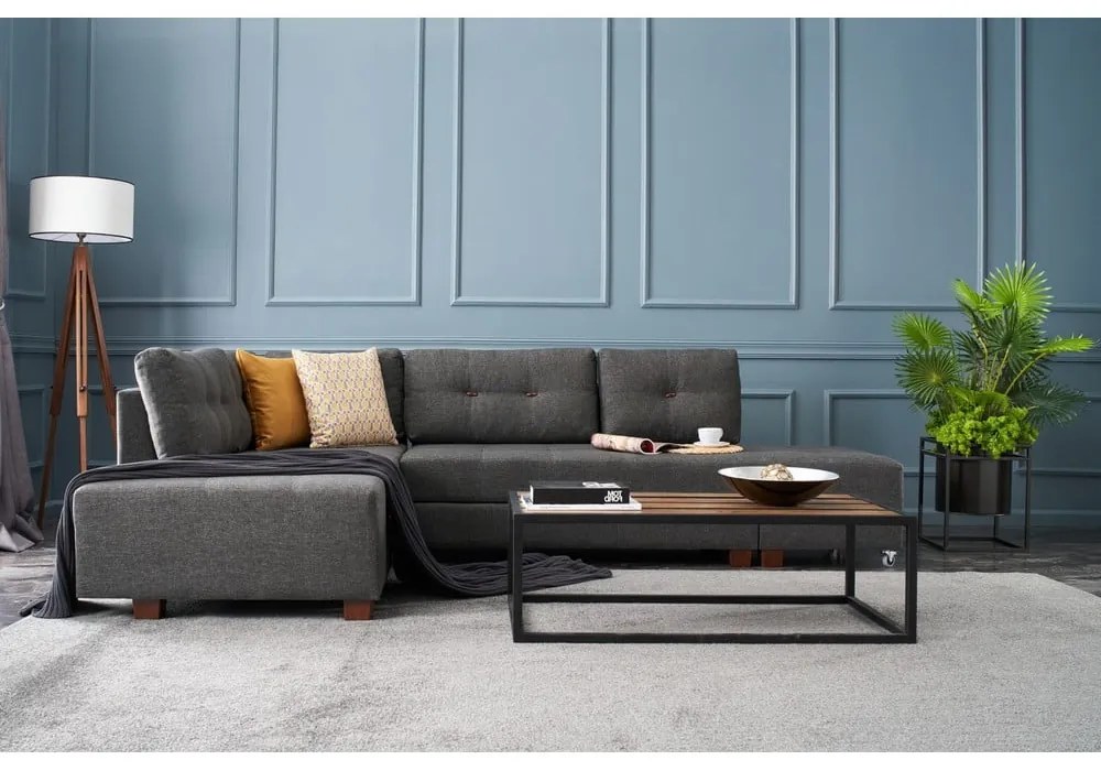 Divano angolare grigio scuro (angolo sinistro) Manama - Balcab Home