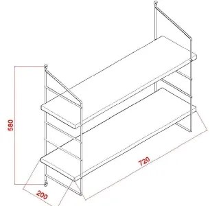 Mensola ARMONI 58x72 cm bianca