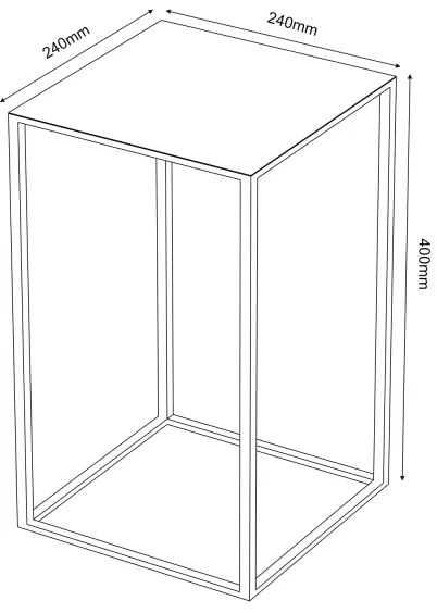 Portafiori 40x24 cm nero