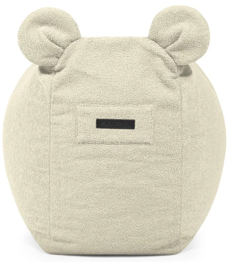 Pouf a sacco per bambini color crema con rivestimento in bouclé Snug 130 Bear – SLOWDOWN