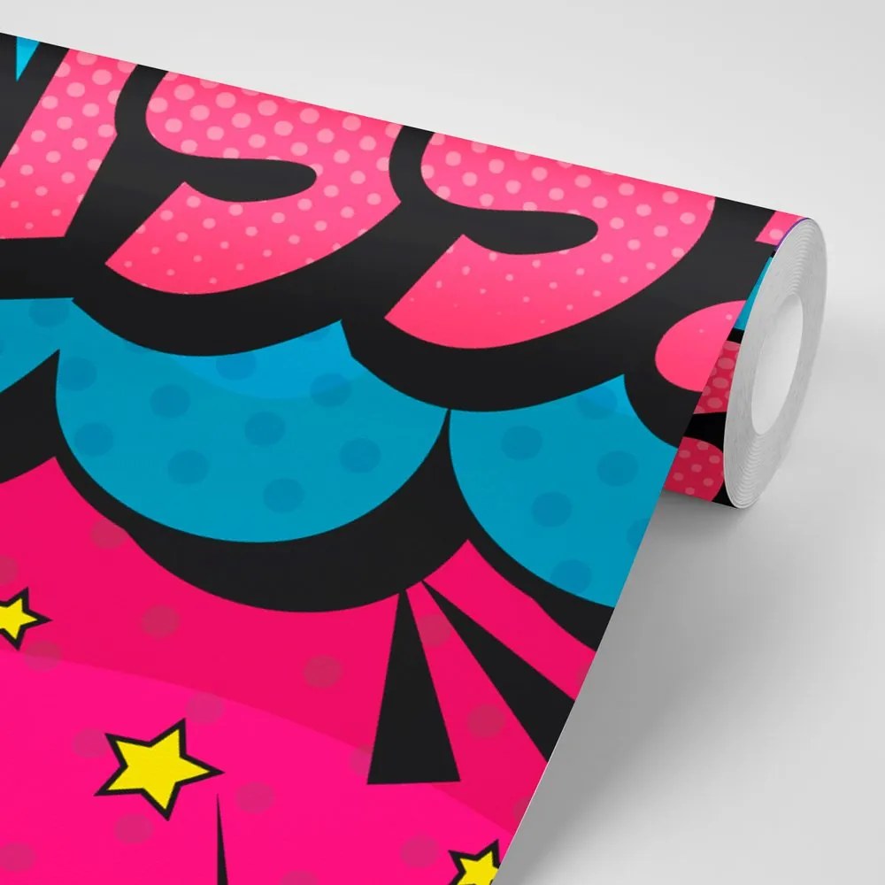 Carta da parati – Rossetto pop art – KISS!