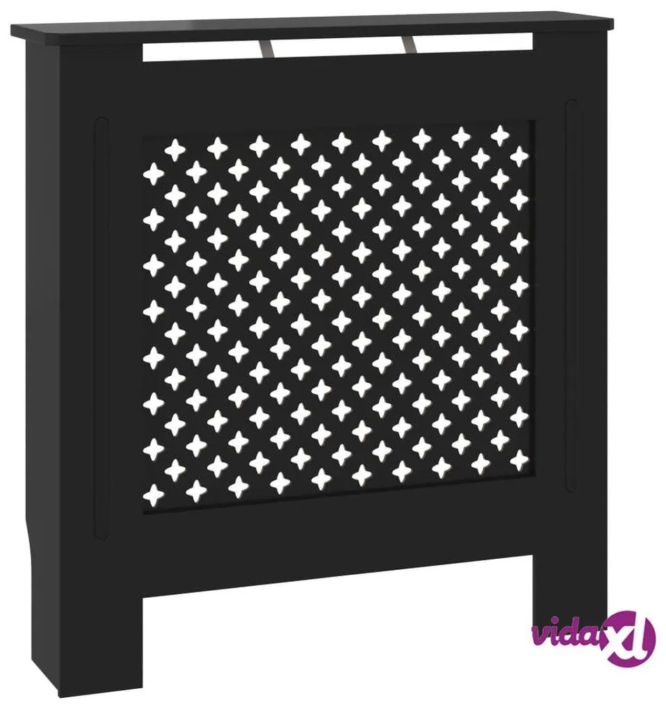 vidaXL Copertura per Radiatore Nera in MDF 78 cm