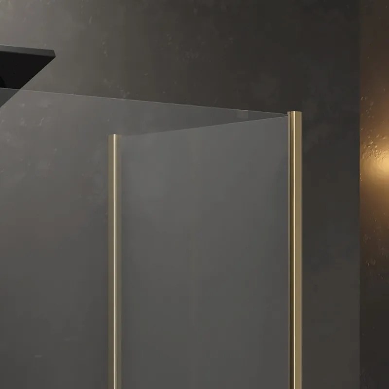 Box doccia angolare walk-in 80x110 cm profilo oro | KW4000G - KAMALU