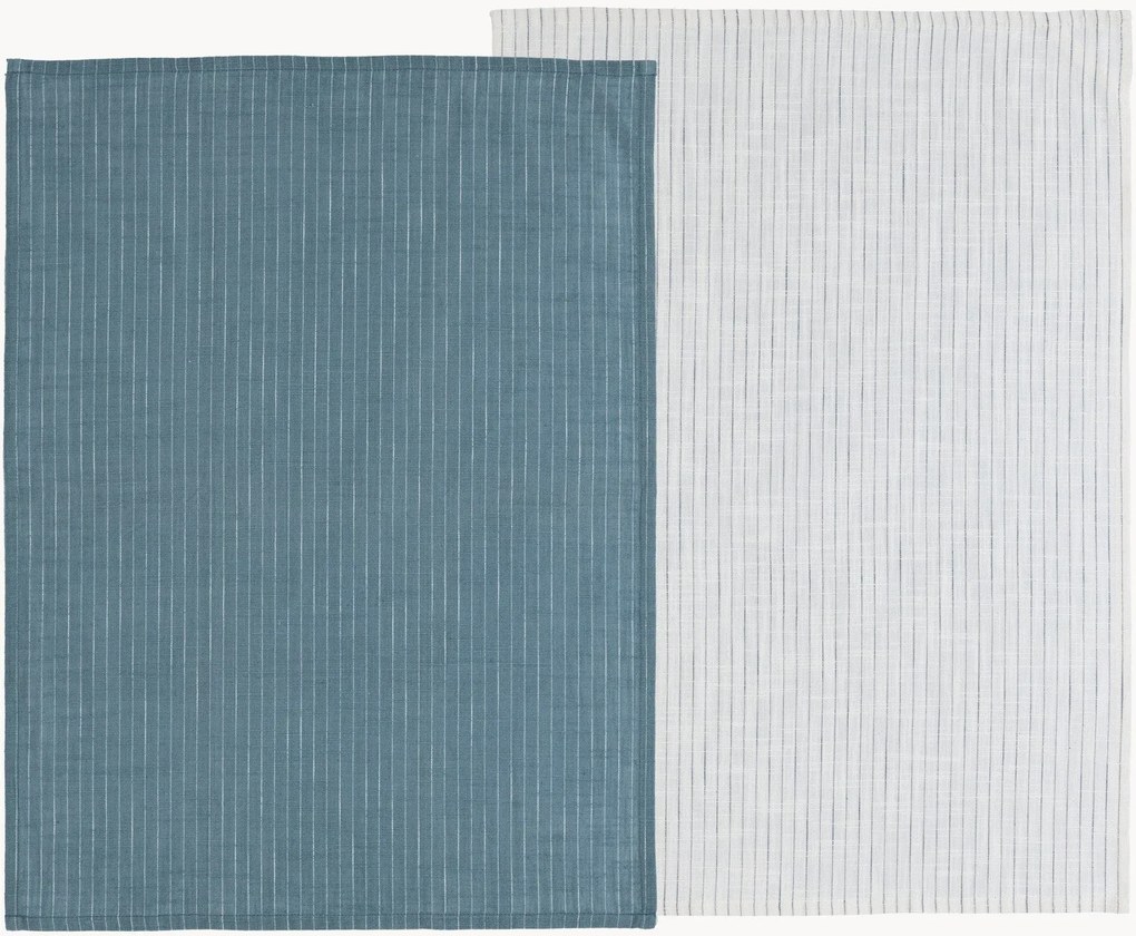 Set di 2 strofinacci in cotone Line