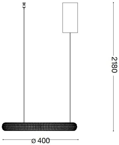 Ideal Lux - Lampadario LED a sospensione con filo MIRACLE LED/25W/230V diametro 40 cm CRI 90 cromo opaco