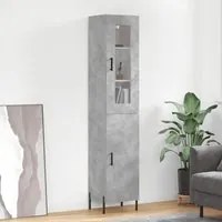 Credenza Grigio Cemento 34,5x34x180 cm in Legno Multistrato 3199181