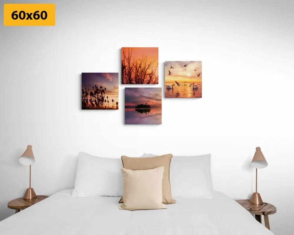 Set di quadri – Natura in versione romantica