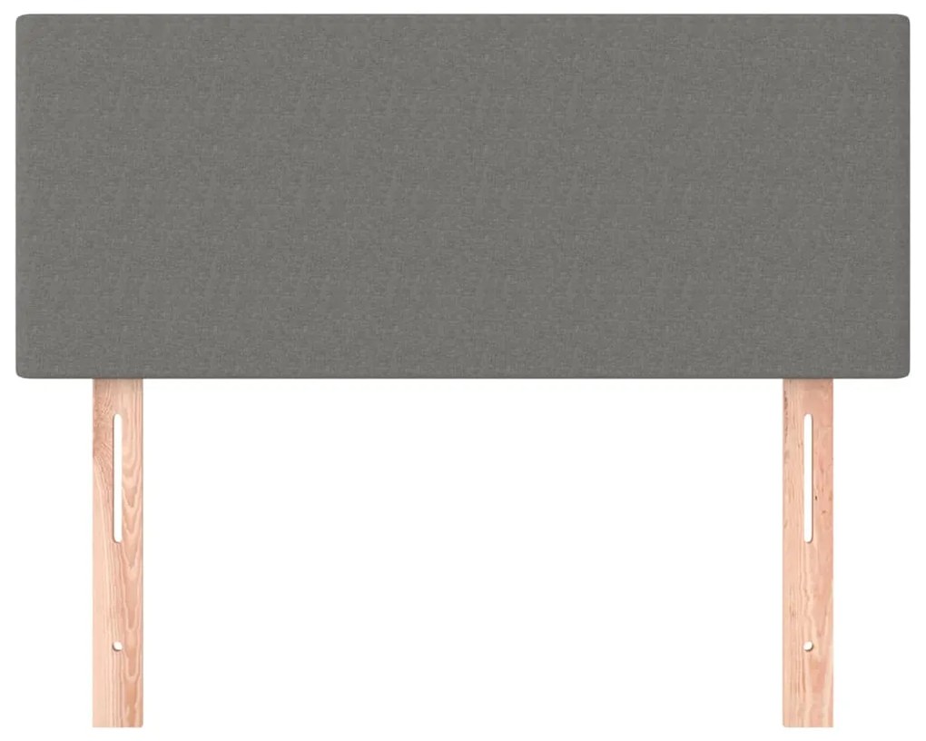 Testiera grigio scuro 80x5x78/88 cm in tessuto