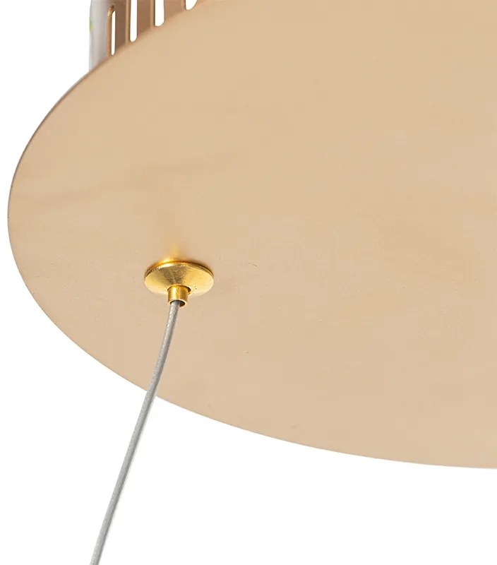 Lampada a sospensione di design oro 80 cm incl. LED dimmerabile a 3 livelli - Anello