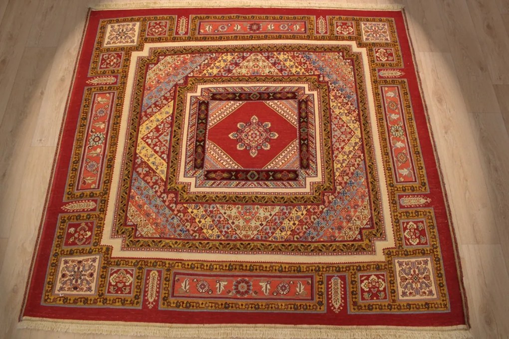 Kilim Tappeto 190x200 (Iran) Annodato A Mano