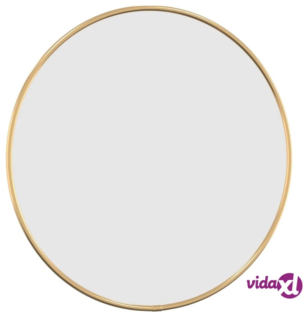 vidaXL Specchio da Parete Dorato Ø 40 cm Rotondo