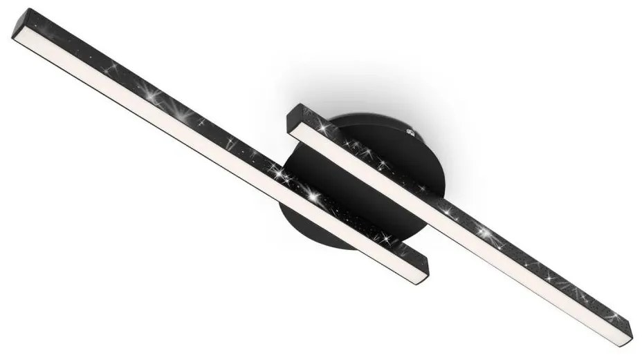 Briloner 3517-025 - Lampadario a plafone LED REY 2xLED/6W/230V nero