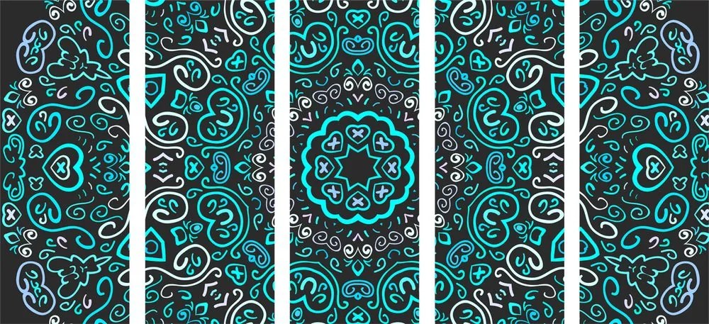 Quadri 5 pezzi – Mandala dell'amore
