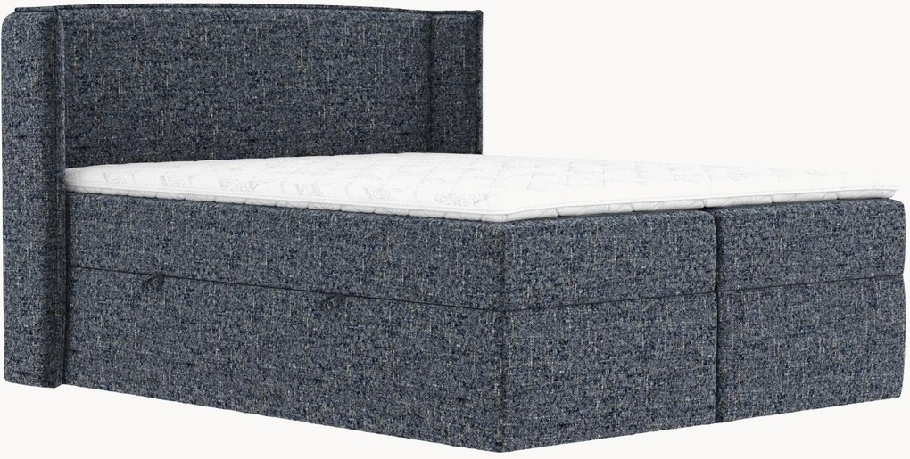 Letto boxspring fatto a mano con contenitore Skyline, H4