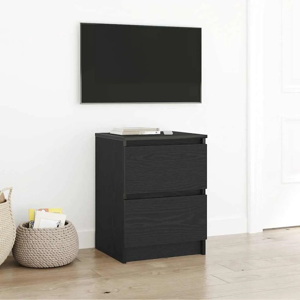 Mobile Porta Tv Nero 40x35x54 Cm İn Legno Multistrato /