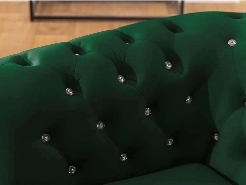 Divano angolare verde allungabile (con penisola a destra/a L) con rivestimento in velluto York Blik – Ropez