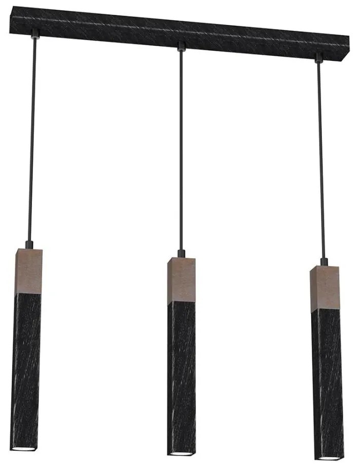Lampadario su filo SOLO 3xGU10/MR11/40W/230V nero