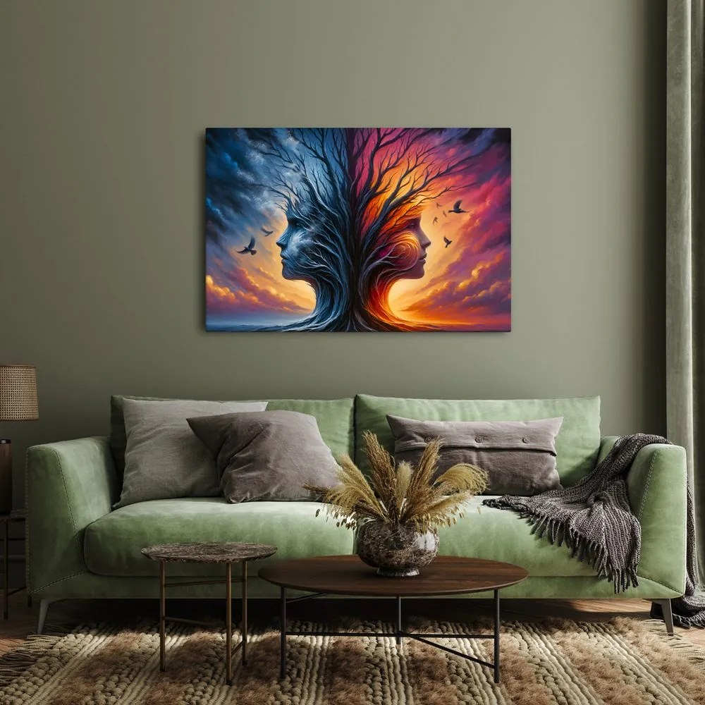 Quadro su tela – Albero della vita e volti