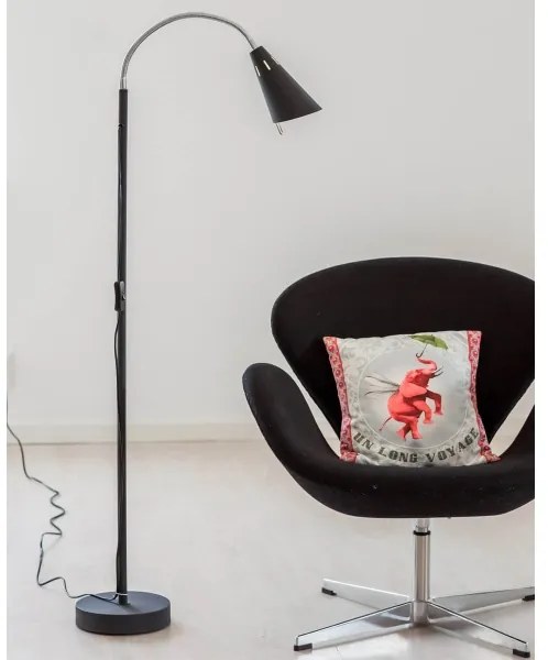 ByRydens 4100620-4007 - Lampada da terra BEST 1xE14/5W/230V nera