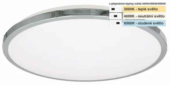 Top Light -Plafoniera LED da bagno SILVER LED/10W/230V IP44 diametro 29 cm cromo