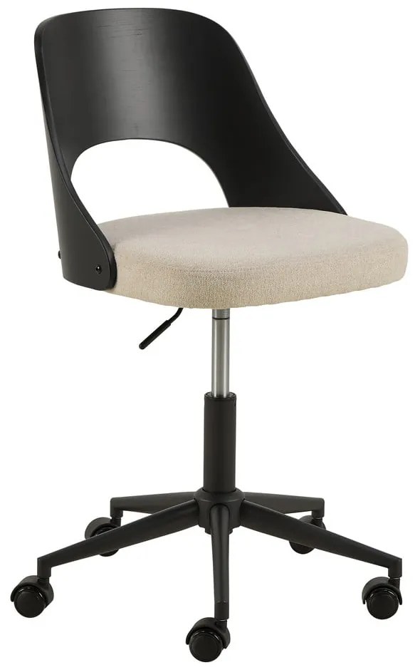 Sedia da ufficio nera/beige Lucy – Actona