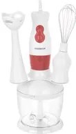 Set frullatore a immersione 3 in 1 rosso con stand