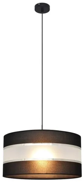 Lampadario a sospensione con filo HELEN 1xE27/15W/230V diametro 40 cm nero/argento