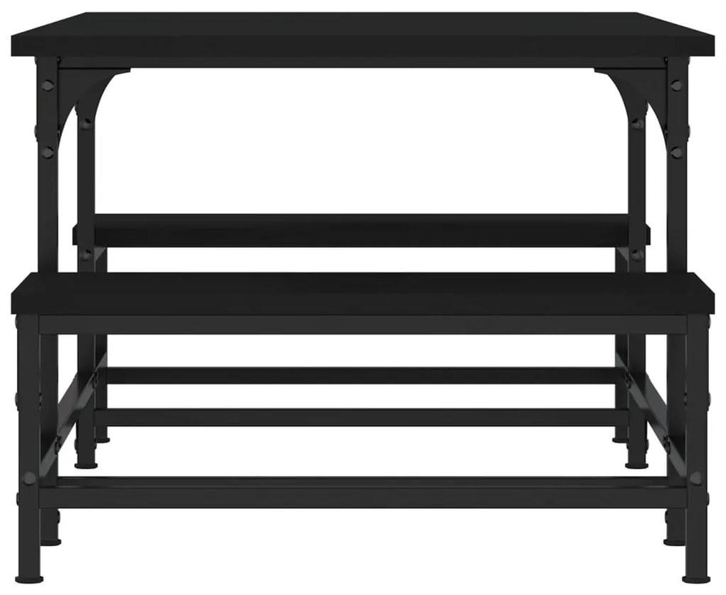 Tavolino da Salotto Nero 100x50,5x40 cm in Legno Multistrato