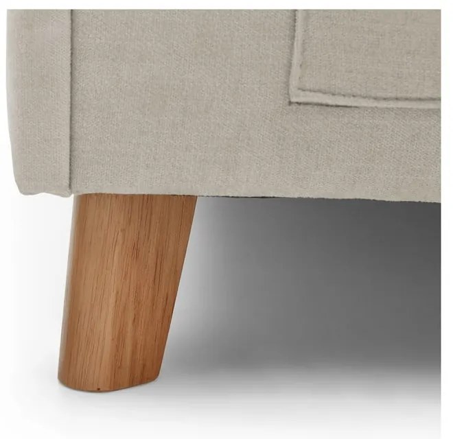 Letto da bambini con sponde beige imbottito con contenitore con rete inclusa 120x200 cm Fun – Meise Möbel