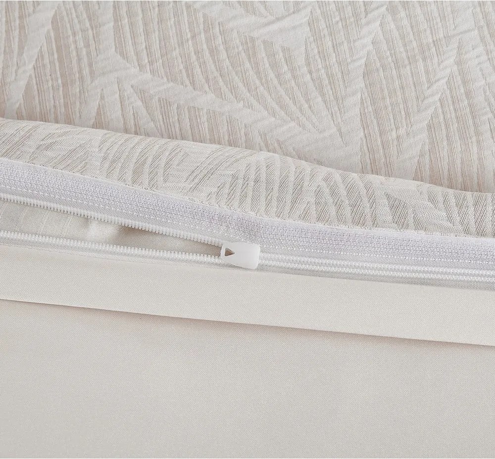 Biancheria da letto singola jacquard beige 140x200 cm Florida - My House