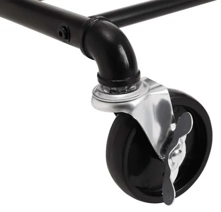 Appendiabiti a piantana mobile LINEA, nero