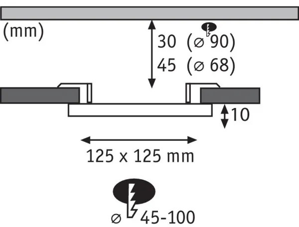 Paulmann 92388 - LED/10W IP44 Lampada da incasso LED VARIFIT 230V