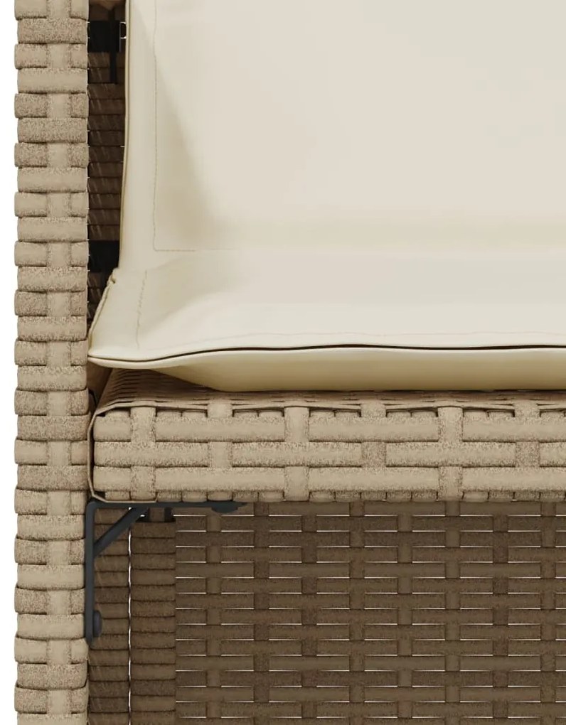 Set da Bistrò 3 pz con Cuscini Beige in Polyrattan