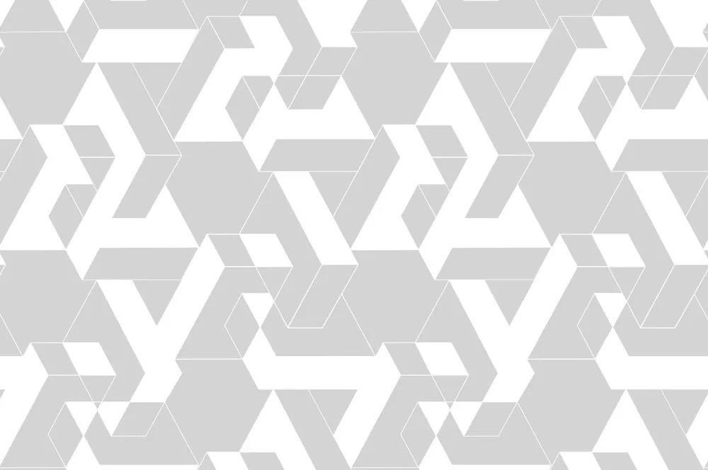 Carta da parati – Puzzle grigio-bianco