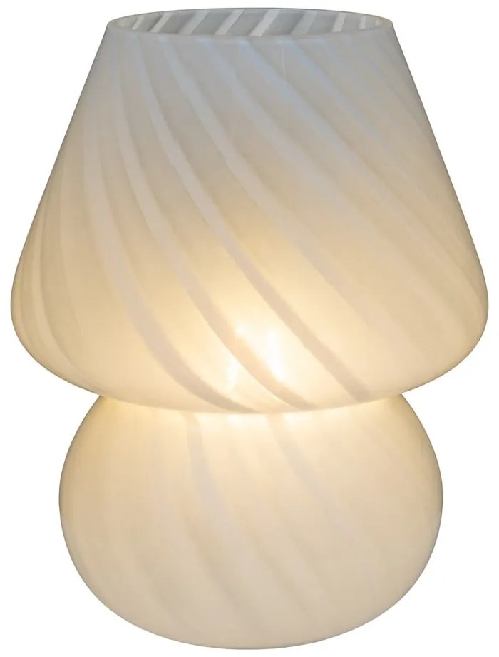 Lampada da tavolo LED bianca con paralume in vetro (altezza totale 19,5 cm) Alton – House Nordic