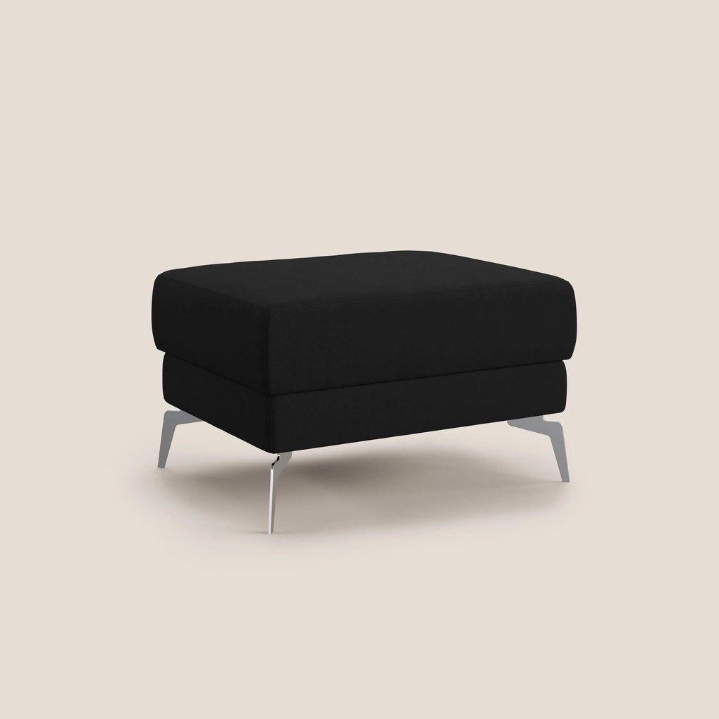 Star Pouf con piedini alti in microfibra impermeabile T11 nero