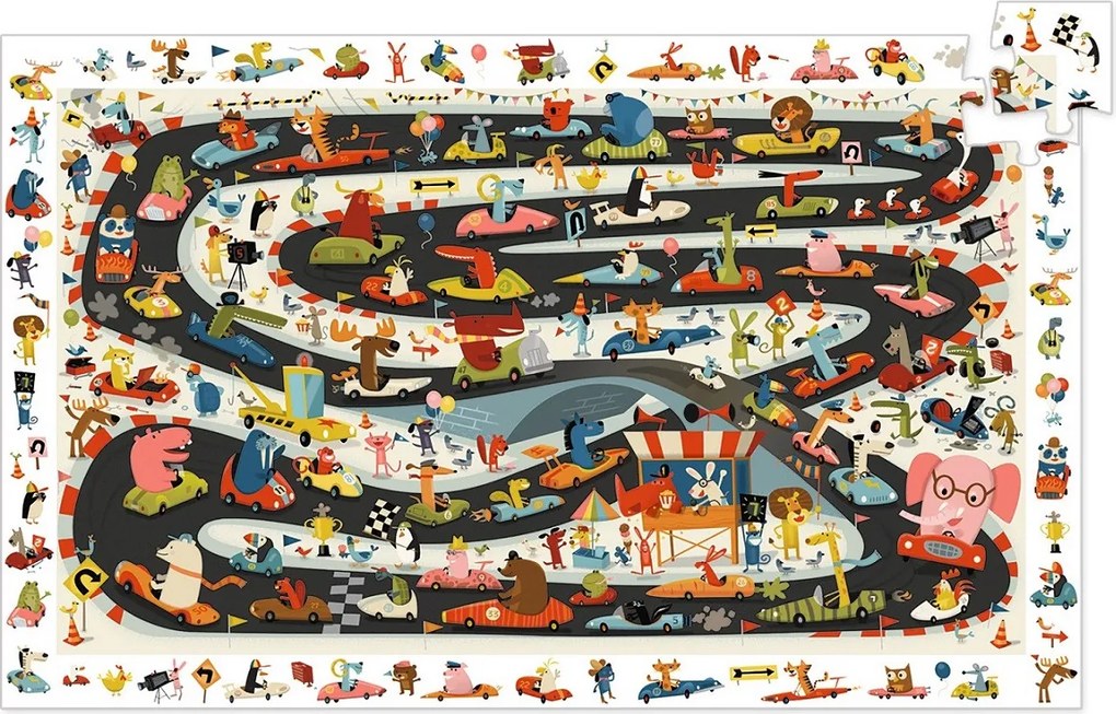 Puzzle - corsa automobilistica - 54 pezzi